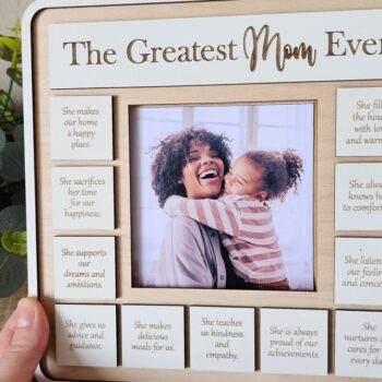 Intra απο ξύλο plywood 3mm-4mm πάχος – Η καλύτερη μαμά ποτέ καρέ | Λέιζερ Δίασταση  20x20 cm INTRAFABR-118843370 - Image 7