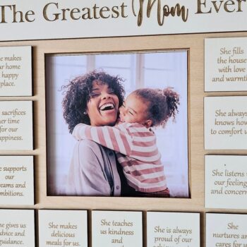 Intra απο ξύλο plywood 3mm-4mm πάχος – Η καλύτερη μαμά ποτέ καρέ | Λέιζερ Δίασταση  20x20 cm INTRAFABR-118843370 - Image 8