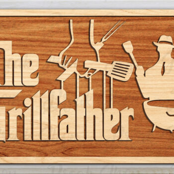 Intra απο ξύλο plywood 3mm-4mm πάχος – The Grillfather Signage File Δίασταση  40x30 cm INTRAFABR-114051729 - Image 1