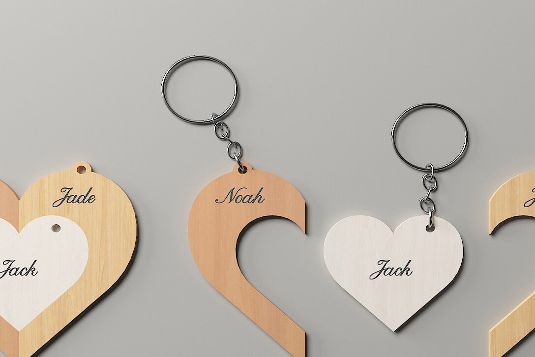 Intra απο ξύλο plywood 3mm-4mm πάχος – Οι Καρδιές της Οικογένειας Μας Κόβει μπρελόκ Δίασταση  5x5 cm INTRAFABR-48741345