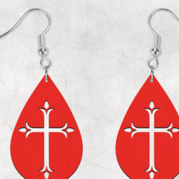 Intra απο ξύλο plywood 3mm-4mm πάχος – Τα σκουλαρίκια Boho του Τιμίου Σταυρού Δίασταση  5x5 cm INTRAFABR-28853512 - Image 1