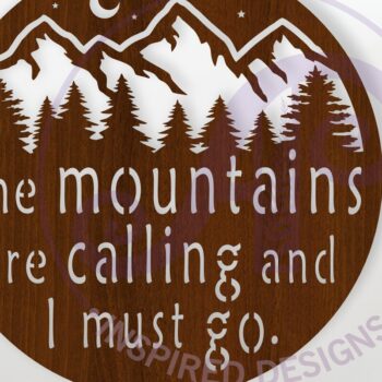 Intra απο ξύλο plywood 3mm-4mm πάχος – Τα βουνά καλούν το σημάδι τέχνης τοίχου Δίασταση 40x30 cm INTRAFABR-115780361 - Image 1