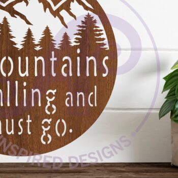 Intra απο ξύλο plywood 3mm-4mm πάχος – Τα βουνά καλούν το σημάδι τέχνης τοίχου Δίασταση 40x30 cm INTRAFABR-115780361 - Image 3