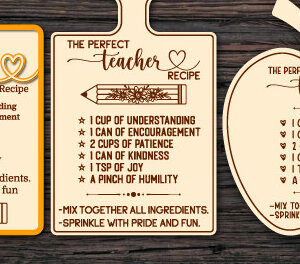 Intra απο ξύλο plywood 3mm-4mm πάχος – The Perfect Teacher Recipe Cut Laser Δίασταση  20x20 cm INTRAFABR-99321980