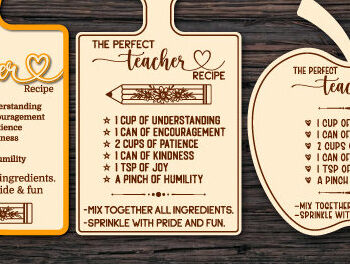 Intra απο ξύλο plywood 3mm-4mm πάχος – The Perfect Teacher Recipe Cut Laser Δίασταση  20x20 cm INTRAFABR-99321980 - Image 1