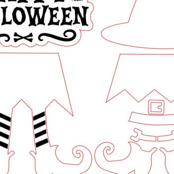 Intra απο ξύλο plywood 3mm-4mm πάχος – Η μάγισσα είναι στο σήμα της πόρτας Δίασταση  20x20 cm INTRAFABR-105764426 - Image 2