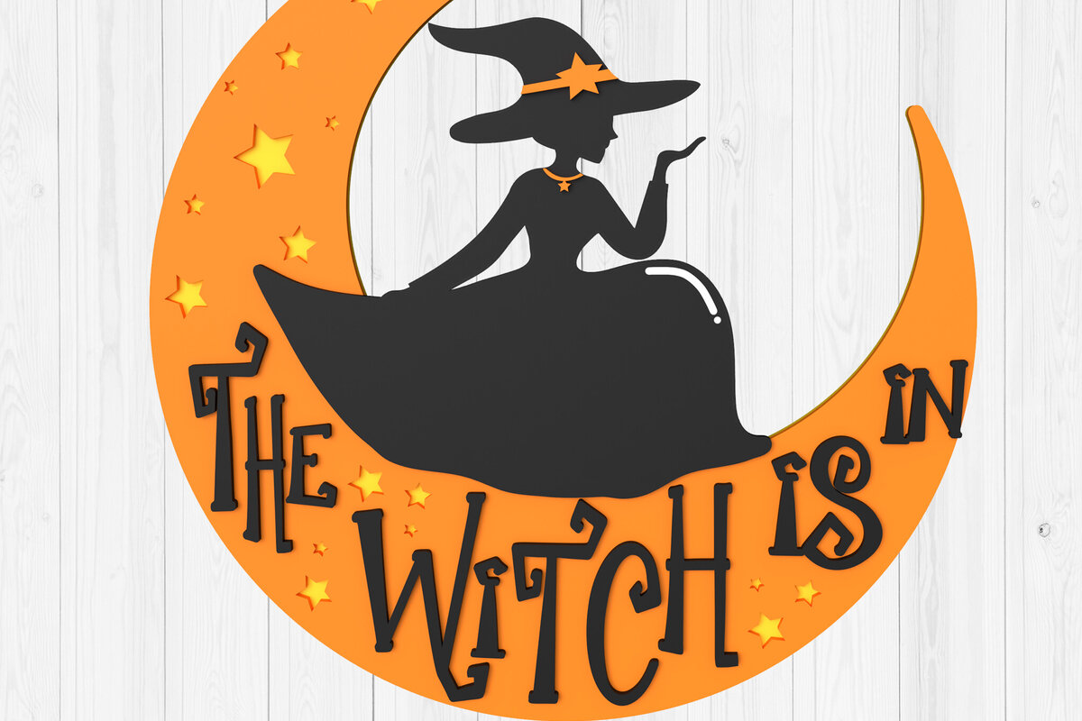 Intra απο ξύλο plywood 3mm-4mm πάχος – Η μάγισσα βρίσκεται σε αρχείο αποκοπής με λέιζερ Δίασταση  20x20 cm INTRAFABR-105736578