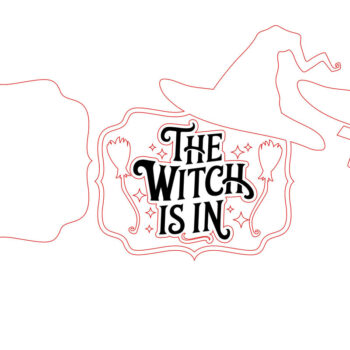 Intra απο ξύλο plywood 3mm-4mm πάχος – Η Μάγισσα βρίσκεται σε αρχεία αποκοπής με λέιζερ Δίασταση  20x20 cm INTRAFABR-105736260 - Image 2