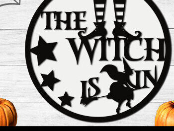 Intra απο ξύλο plywood 3mm-4mm πάχος – Η Μάγισσα είναι στο, Glowforge Halloween Δίασταση  20x20 cm INTRAFABR-18315008 - Image 1