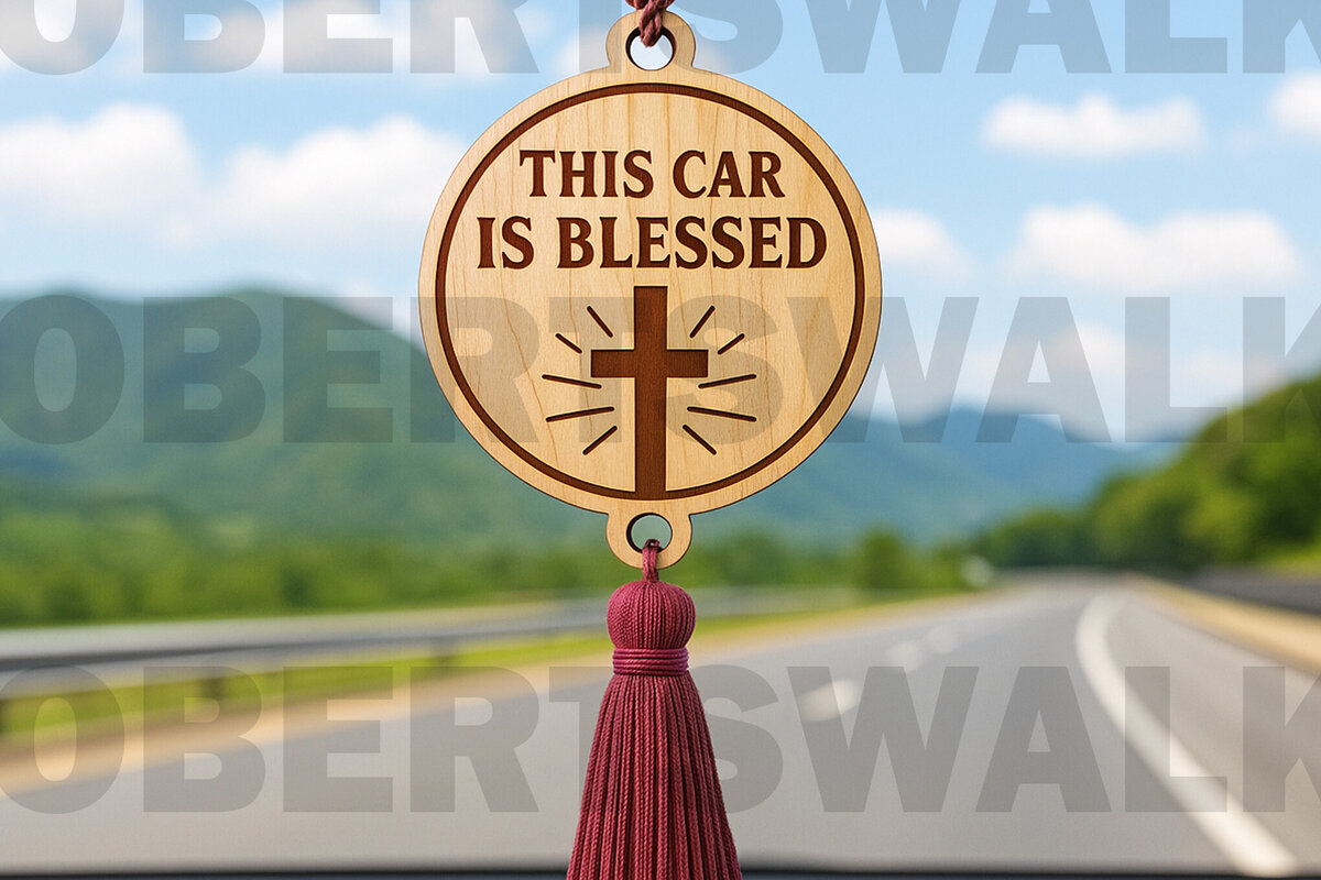 Intra απο ξύλο plywood 3mm-4mm πάχος – This Car is Blessed – Car Charm Δίασταση  20x20 cm INTRAFABR-124433617