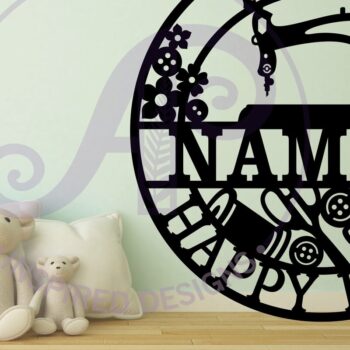 Intra απο ξύλο plywood 3mm-4mm πάχος – This is Names Sewing Happy Place SignSVG Δίασταση  40x30 cm INTRAFABR-84774457 - Image 2