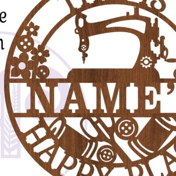 Intra απο ξύλο plywood 3mm-4mm πάχος – This is Names Sewing Happy Place SignSVG Δίασταση  40x30 cm INTRAFABR-84774457 - Image 4