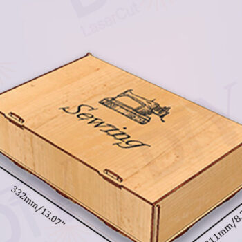 Intra απο ξύλο plywood 3mm-4mm πάχος – Κουτί αποθήκευσης καρουλιού νήματος Δίασταση  20x20 cm INTRAFABR-116023962 - Image 2