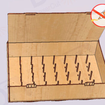 Intra απο ξύλο plywood 3mm-4mm πάχος – Κουτί αποθήκευσης καρουλιού νήματος Δίασταση  20x20 cm INTRAFABR-116023962 - Image 4