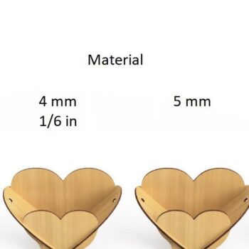 Intra απο ξύλο plywood 3mm-4mm πάχος – Πρότυπο κοπής με λέιζερ τρία μπολ καρδιάς Δίασταση  20x20 cm INTRAFABR-91582391 - Image 3