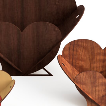 Intra απο ξύλο plywood 3mm-4mm πάχος – Πρότυπο κοπής με λέιζερ τρία μπολ καρδιάς Δίασταση  20x20 cm INTRAFABR-91582391 - Image 6