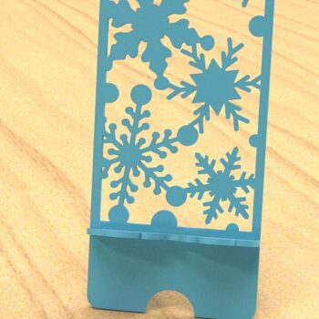 Intra απο ξύλο plywood 3mm-4mm πάχος – Τρεις βάσεις τηλεφώνου Snowflake Δίασταση  20x20 cm INTRAFABR-84167258 - Image 6