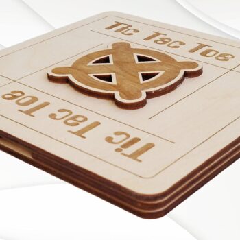 Intra απο ξύλο plywood 3mm-4mm πάχος – Tic Tac Toe Δίασταση  20x20 cm INTRAFABR-30389504 - Image 2