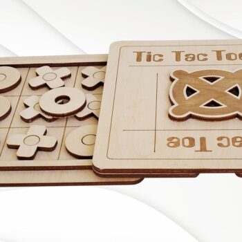 Intra απο ξύλο plywood 3mm-4mm πάχος – Tic Tac Toe Δίασταση  20x20 cm INTRAFABR-30389504 - Image 8