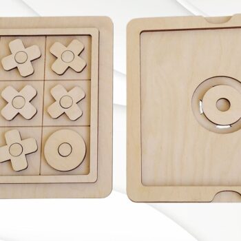 Intra απο ξύλο plywood 3mm-4mm πάχος – Tic Tac Toe Δίασταση  20x20 cm INTRAFABR-30389504 - Image 9