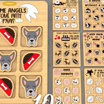 Intra απο ξύλο plywood 3mm-4mm πάχος – Πακέτο Tic Tac Toe | Νότες και Σταυροί Δίασταση  20x20 cm INTRAFABR-119473733 - Image 1