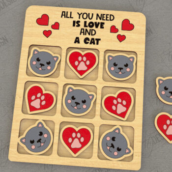 Intra απο ξύλο plywood 3mm-4mm πάχος – Πακέτο Tic Tac Toe | Νότες και Σταυροί Δίασταση  20x20 cm INTRAFABR-119473733 - Image 10