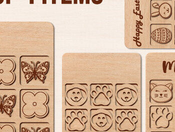 Intra απο ξύλο plywood 3mm-4mm πάχος – Πακέτο αρχείου κοπής λέιζερ παιχνιδιών Tic Tac Toe Δίασταση  20x20 cm INTRAFABR-29029715 - Image 1