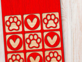 Intra απο ξύλο plywood 3mm-4mm πάχος – Παιχνίδι Tic Tac Toe Cut Laser Δίασταση  20x20 cm INTRAFABR-50827346 - Image 2