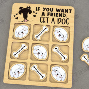 Intra απο ξύλο plywood 3mm-4mm πάχος – Tic Tac Toe | Νότες και Σταυροί | Κατοικίδια Δίασταση  20x20 cm INTRAFABR-119190962