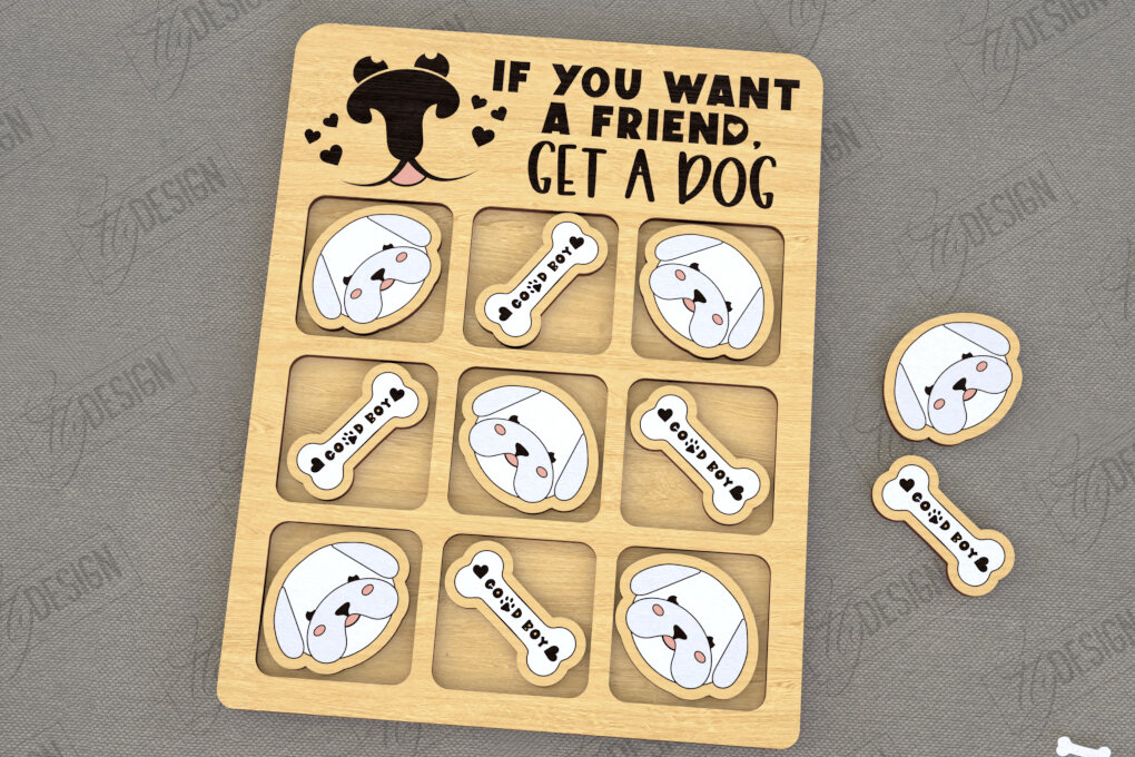 Intra απο ξύλο plywood 3mm-4mm πάχος – Tic Tac Toe | Νότες και Σταυροί | Κατοικίδια Δίασταση  20x20 cm INTRAFABR-119190962