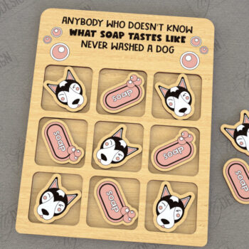 Intra απο ξύλο plywood 3mm-4mm πάχος – Tic Tac Toe | Νότες και Σταυροί | Κατοικίδια Δίασταση  20x20 cm INTRAFABR-119190965 - Image 1