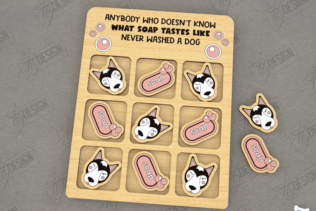 Intra απο ξύλο plywood 3mm-4mm πάχος – Tic Tac Toe | Νότες και Σταυροί | Κατοικίδια Δίασταση  20x20 cm INTRAFABR-119190965