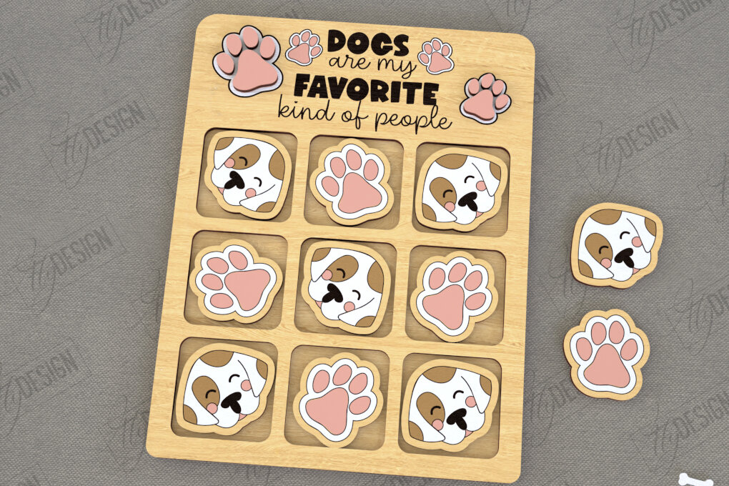 Intra απο ξύλο plywood 3mm-4mm πάχος – Tic Tac Toe | Νότες και Σταυροί | Κατοικίδια Δίασταση  20x20 cm INTRAFABR-119190961