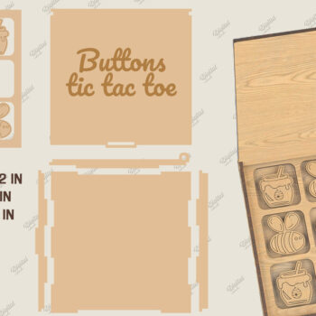 Intra απο ξύλο plywood 3mm-4mm πάχος – Πακέτο Set Toe Tic Tac. Δίασταση  20x20 cm INTRAFABR-82306469 - Image 2