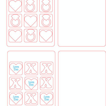 Intra απο ξύλο plywood 3mm-4mm πάχος – Tic Tac Toe Valentine Δίασταση  20x20 cm INTRAFABR-114049691 - Image 3