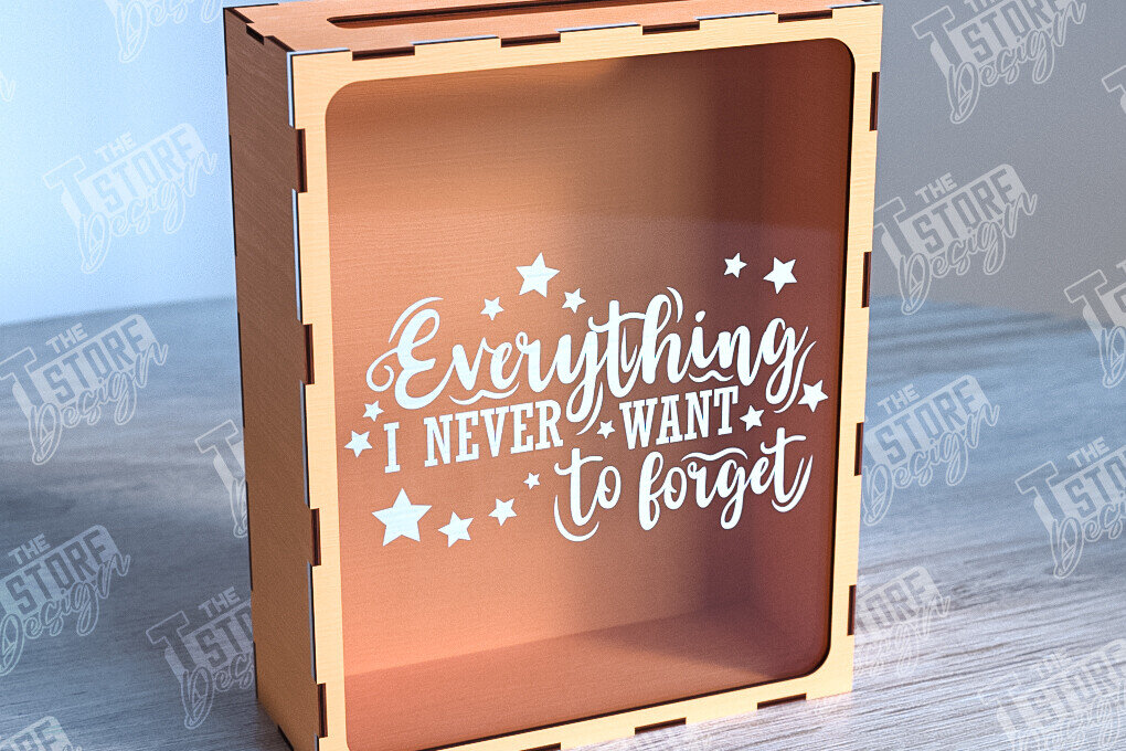 Intra απο ξύλο plywood 3mm-4mm πάχος – Ticket Stub Memory Box | Αγαπημένη στιγμή Δίασταση  20x20 cm INTRAFABR-102242015