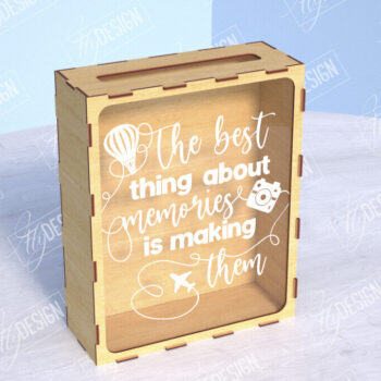 Intra απο ξύλο plywood 3mm-4mm πάχος – Ticket Stub Memory Box | Αγαπημένη στιγμή Δίασταση 20x20 cm INTRAFABR-104003749 - Image 1