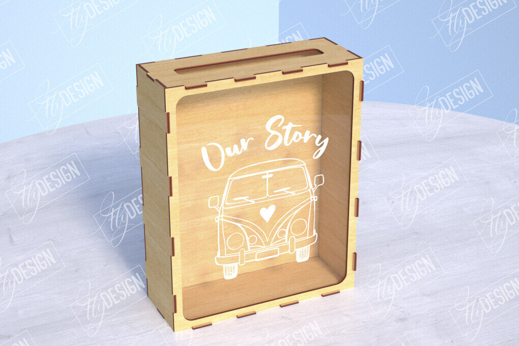 Intra απο ξύλο plywood 3mm-4mm πάχος – Ticket Stub Memory Box | Αγαπημένη στιγμή Δίασταση  20x20 cm INTRAFABR-104003932