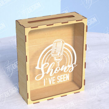 Intra απο ξύλο plywood 3mm-4mm πάχος – Ticket Stub Memory Box | Αγαπημένη στιγμή Δίασταση 20x20 cm INTRAFABR-104003976 - Image 1