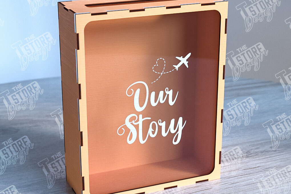 Intra απο ξύλο plywood 3mm-4mm πάχος – Ticket Stub Memory Box | Αγαπημένη στιγμή Δίασταση  20x20 cm INTRAFABR-102241986