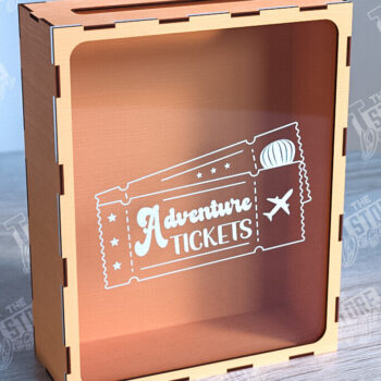 Intra απο ξύλο plywood 3mm-4mm πάχος – Ticket Stub Memory Box | Αγαπημένη στιγμή Δίασταση  20x20 cm INTRAFABR-102241955 - Image 1