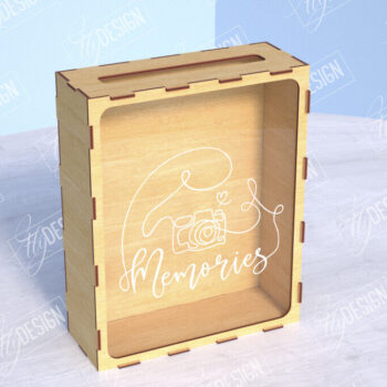 Intra απο ξύλο plywood 3mm-4mm πάχος – Ticket Stub Memory Box Πακέτο κοπής λέιζερ Δίασταση  20x20 cm INTRAFABR-104004228 - Image 2