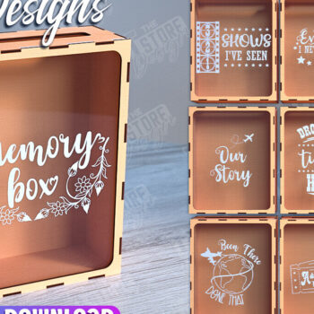 Intra απο ξύλο plywood 3mm-4mm πάχος – Ticket Stub Memory Box Πακέτο κοπής λέιζερ Δίασταση  20x20 cm INTRAFABR-102242832 - Image 1