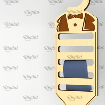 Intra απο ξύλο plywood 3mm-4mm πάχος – Δέσμη κοπής Laser Holders Tie Δίασταση  20x20 cm INTRAFABR-98600768 - Image 5