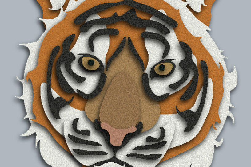 Intra απο ξύλο plywood 3mm-4mm πάχος – Τίγρη Δίασταση  20x20 cm INTRAFABR-16555896