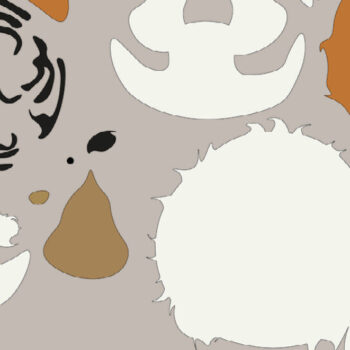 Intra απο ξύλο plywood 3mm-4mm πάχος – Τίγρη Δίασταση  20x20 cm INTRAFABR-16555896 - Image 2