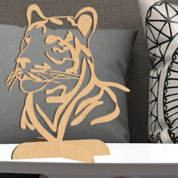 Intra απο ξύλο plywood 3mm-4mm πάχος – Τίγρη Δίασταση  20x20 cm INTRAFABR-22028204 - Image 2