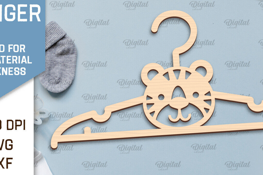 Intra απο ξύλο plywood 3mm-4mm πάχος – Tiger Baby Hanger Κόψιμο με λέιζερ Δίασταση  20x20 cm INTRAFABR-99139330