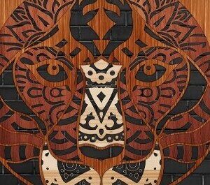 Intra απο ξύλο plywood 3mm-4mm πάχος – Χειροτεχνία προσώπου Tiger Δίασταση  20x20 cm INTRAFABR-32869232