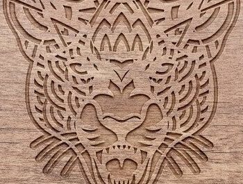 Intra απο ξύλο plywood 3mm-4mm πάχος – Χειροτεχνία προσώπου Tiger Δίασταση  20x20 cm INTRAFABR-32869226 - Image 4